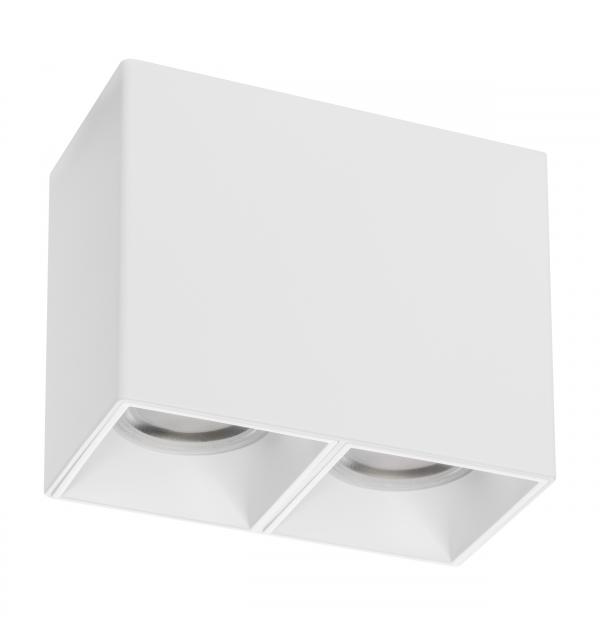 213366 Рамка (светильник) PVC д/LED-модулей 941хх и LED-ламп D50мм RULLO 2x QUAD БЕЛЫЙ