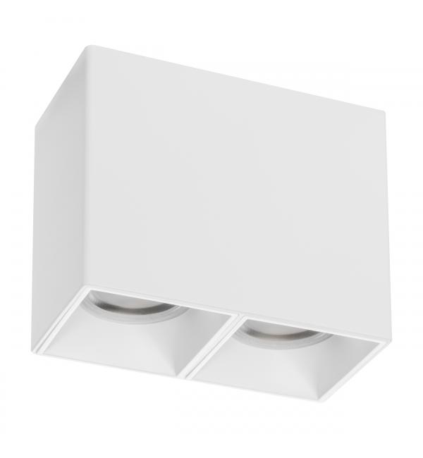 213366 Рамка (светильник) PVC д/LED-модулей 941хх и LED-ламп D50мм RULLO 2x QUAD БЕЛЫЙ