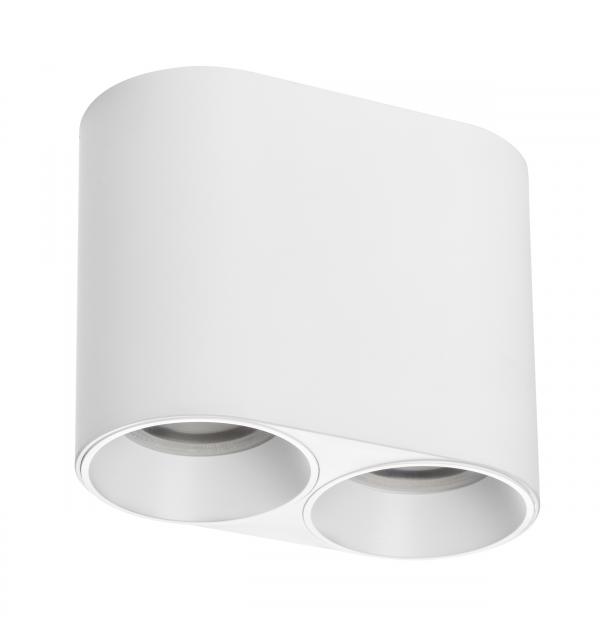 213466 Рамка (светильник) PVC д/LED-модулей 941хх и LED-ламп D50мм RULLO 2x ROUND БЕЛЫЙ