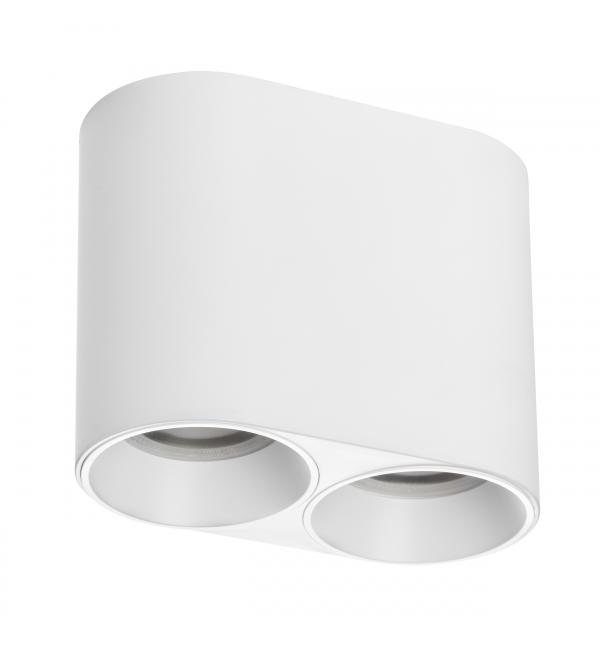 213466 Рамка (светильник) PVC д/LED-модулей 941хх и LED-ламп D50мм RULLO 2x ROUND БЕЛЫЙ