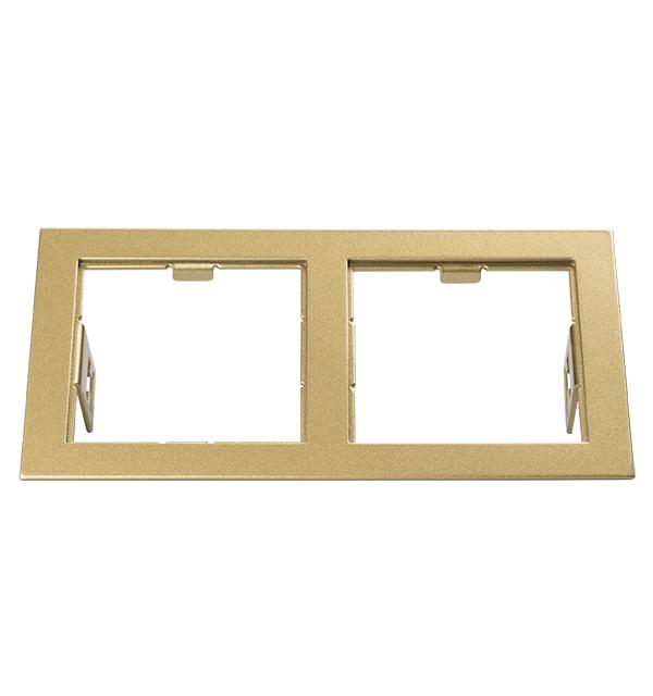 214523 Рамка DOMINO Double QUADRO MR16 ЗОЛОТО