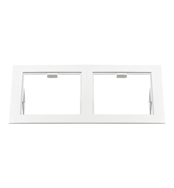 214526 Рамка DOMINO Double QUADRO MR16 БЕЛЫЙ