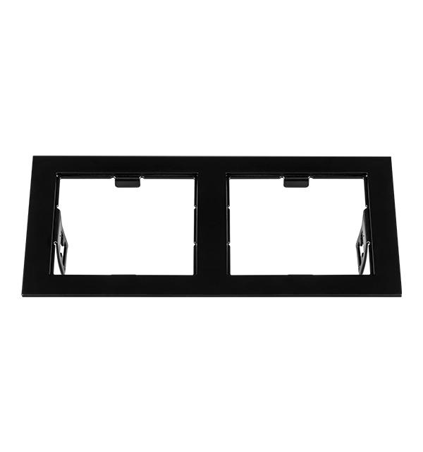 214527 Рамка DOMINO Double QUADRO MR16 ЧЕРНЫЙ