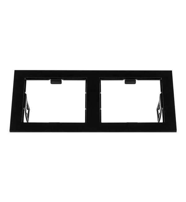 214527 Рамка DOMINO Double QUADRO MR16 ЧЕРНЫЙ