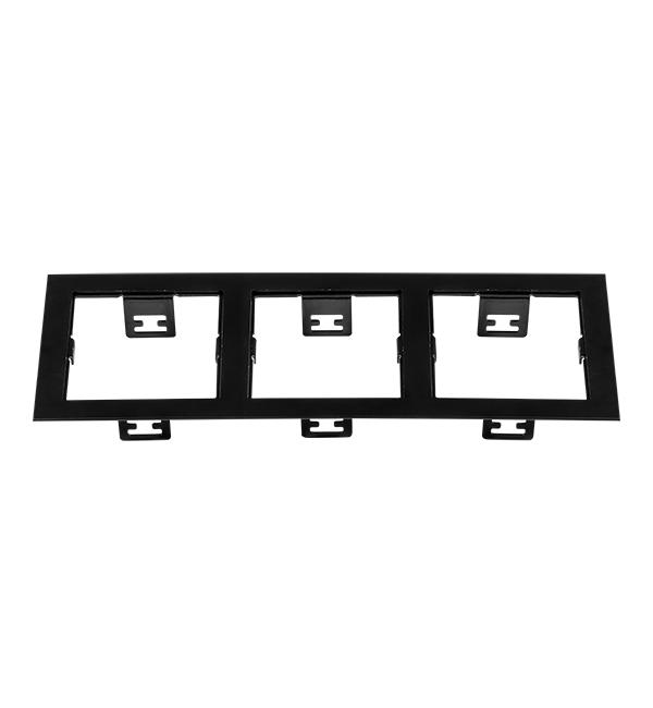 214537 Рамка DOMINO Triple QUADRO MR16 ЧЕРНЫЙ