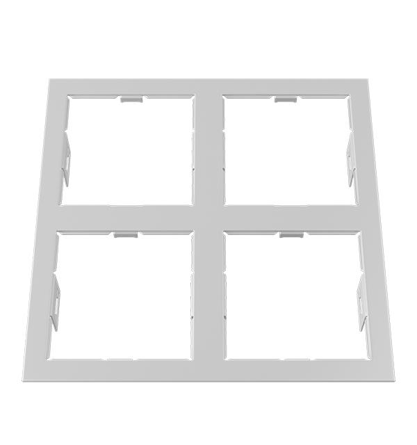 214546 Рамка DOMINO QUADRO 2х2 MR16 БЕЛЫЙ