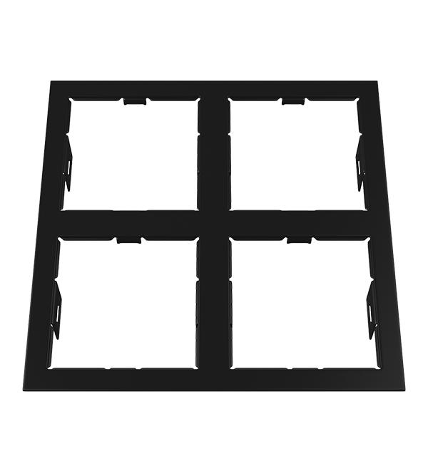 214547 Рамка DOMINO QUADRO 2х2 MR16 ЧЕРНЫЙ