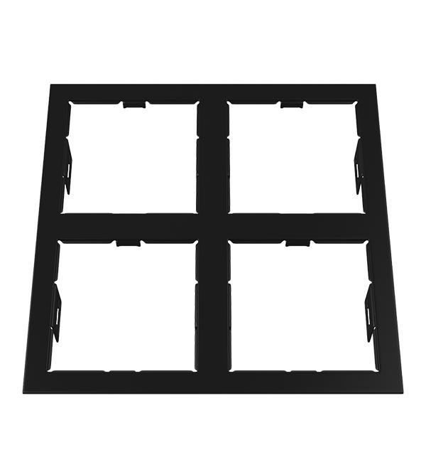 214547 Рамка DOMINO QUADRO 2х2 MR16 ЧЕРНЫЙ