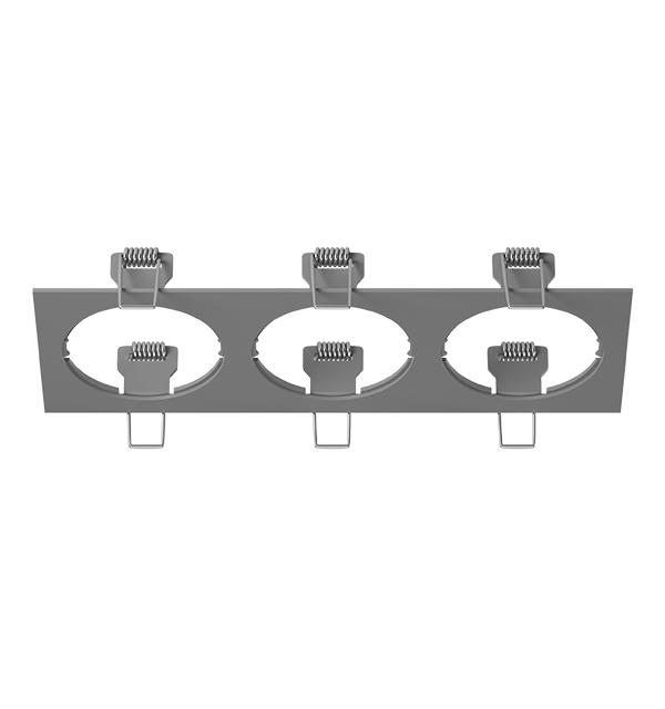 217539 Рамка INTERO 16 Triple QUADRO СЕРЫЙ