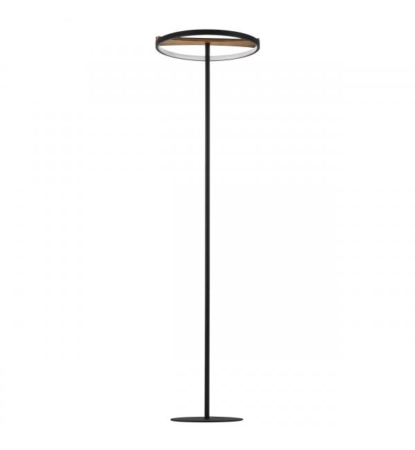 723727 Торшер LODI LED 9W 720LM ЧЕРНЫЙ/ДЕРЕВО 3000K