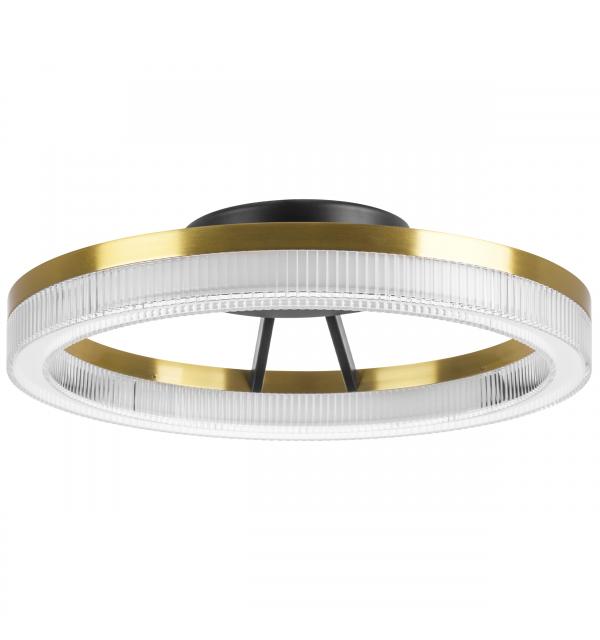 736040 Люстра ROTONDA 21W LED 1053LM 180G ЧЕРНЫЙ/ЛАТУНЬ 3000K