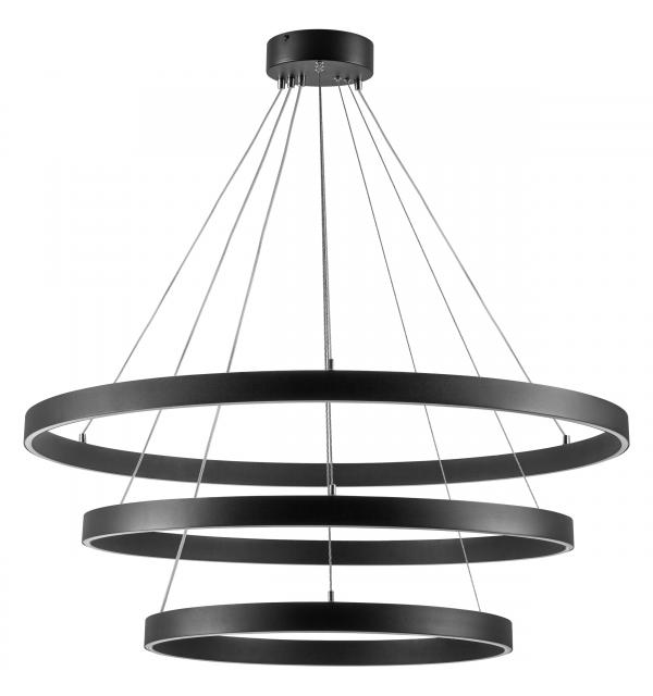 748227 Люстра SATURNO LED 132W 11000LM 70G ЧЕРНЫЙ 3000-6000K