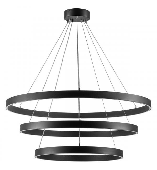748227 Люстра SATURNO LED 132W 11000LM 70G ЧЕРНЫЙ 3000-6000K