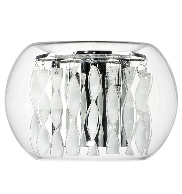 752634 Бра ACQUARIO 3х20W G4 12V ХРОМ БЕЛ стекло