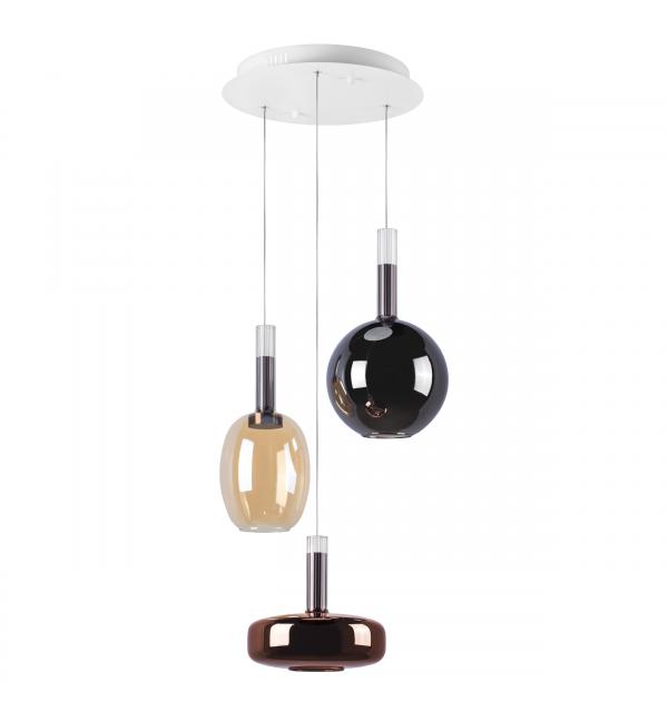 792139 Люстра DISCO 3x6W LED 600LM 120G БЕЛЫЙ/МУЛЬТИКОЛОР 3000К