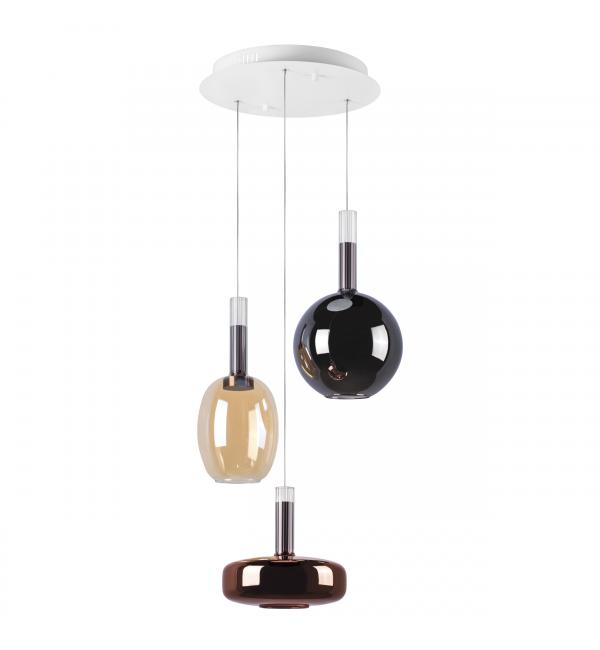 792139 Люстра DISCO 3x6W LED 600LM 120G БЕЛЫЙ/МУЛЬТИКОЛОР 3000К
