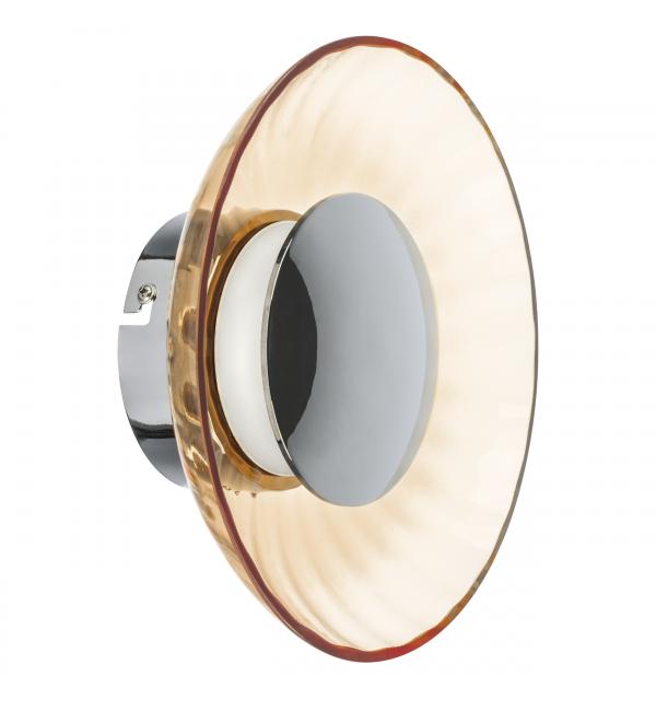 809013 Бра CELESTA LED 6W 300LM ХРОМ/КОНЬЯЧНЫЙ 3000K