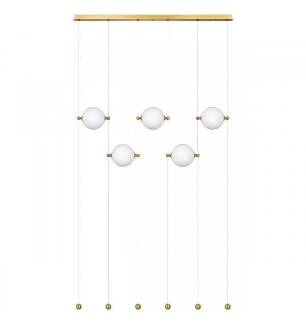 815501 Люстра DAFNE LED 5x8.5W 2040LM ЛАТУНЬ 3000K
