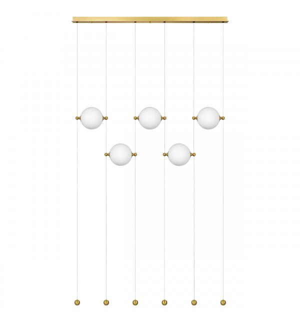 815501 Люстра DAFNE LED 5x8.5W 2040LM ЛАТУНЬ 3000K
