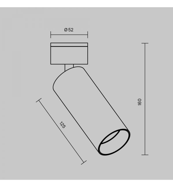 Потолочный светильник Technical C055CL-L12W2.7K-W-BS