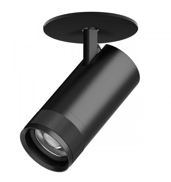 C4307RS Светильник CANNO PRO встраиваемый LED 30W 2100LM 20-55G ЧЕРНЫЙ 2700-4200-6000K IP20 с адаптером (304307 + 215007)