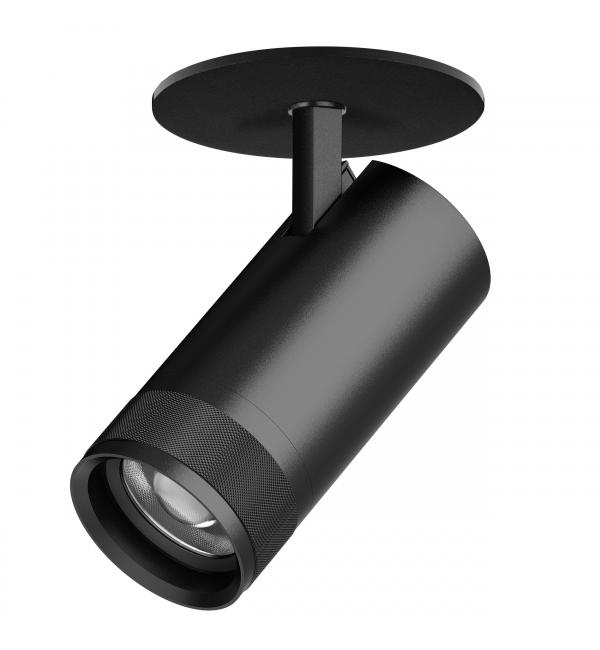 C4307RS Светильник CANNO PRO встраиваемый LED 30W 2100LM 20-55G ЧЕРНЫЙ 2700-4200-6000K IP20 с адаптером (304307 + 215007)