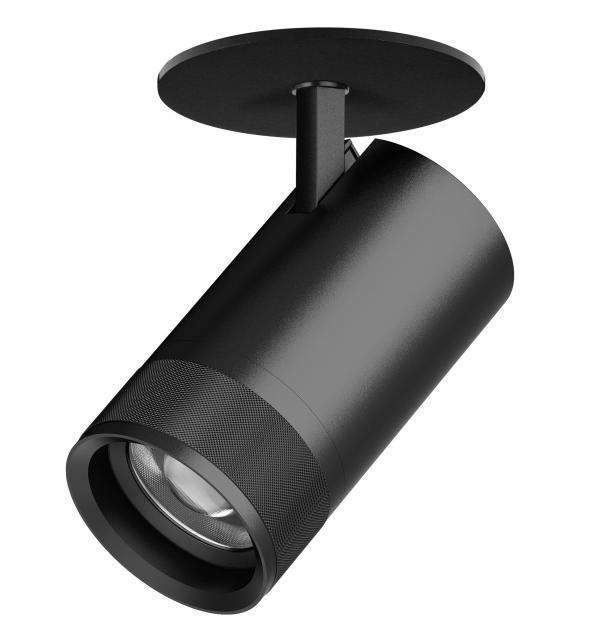 C4407RS Светильник CANNO PRO встраиваемый LED 40W 2800LM 20-55G ЧЕРНЫЙ 2700-4200-6000K IP20 с адаптером (304407 + 215007)