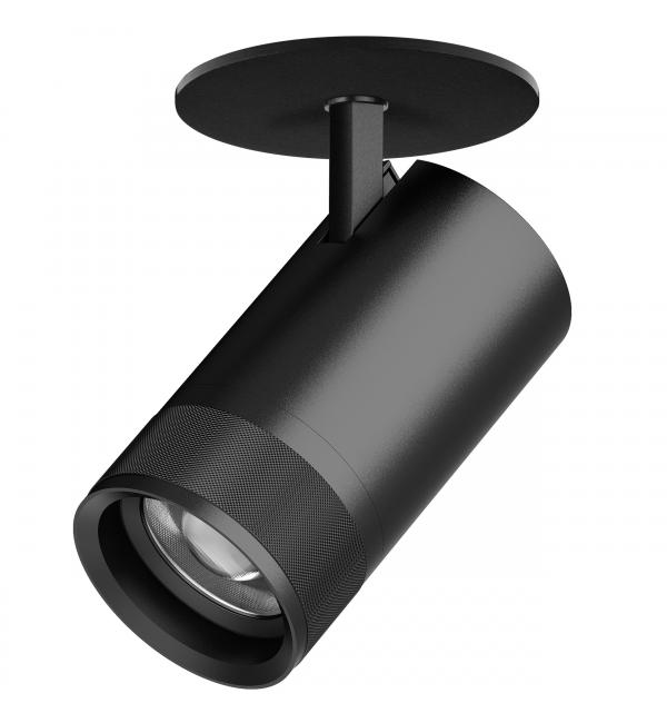 C4407RS Светильник CANNO PRO встраиваемый LED 40W 2800LM 20-55G ЧЕРНЫЙ 2700-4200-6000K IP20 с адаптером (304407 + 215007)