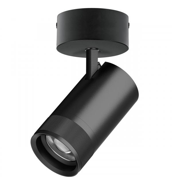 C4407SO Светильник CANNO PRO накладной LED 40W 2800LM 20-55G ЧЕРНЫЙ 2700-4200-6000K IP20 с адаптером (304407 + 215017)