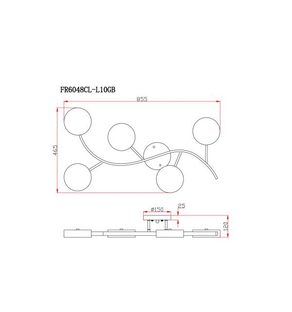 Потолочный светильник Freya FR6048CL-L10GB