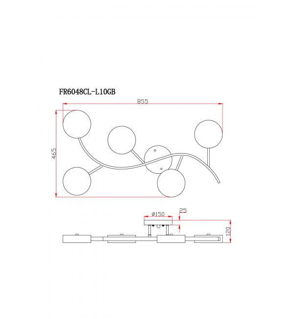 Потолочный светильник Freya FR6048CL-L10GB