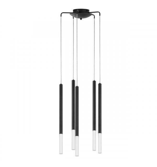L5T747137 Люстра TUBO LED 25W 1250LM 360G ЧЕРНЫЙ 3000K (574727+747137(5шт)