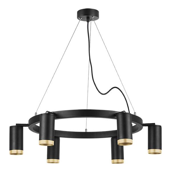 LR01637640 Люстра RULLO 6х50W GU10 ЧЕРНЫЙ (571016+214437-6+203440-6)