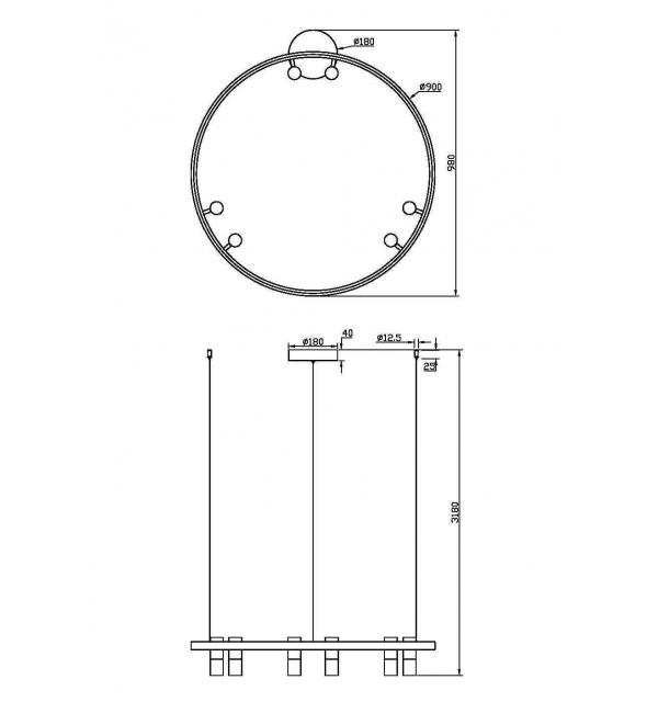 Подвесной светильник Maytoni MOD102PL-L42BK