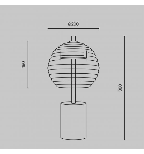 Настольный светильник Maytoni P060TL-L12BK