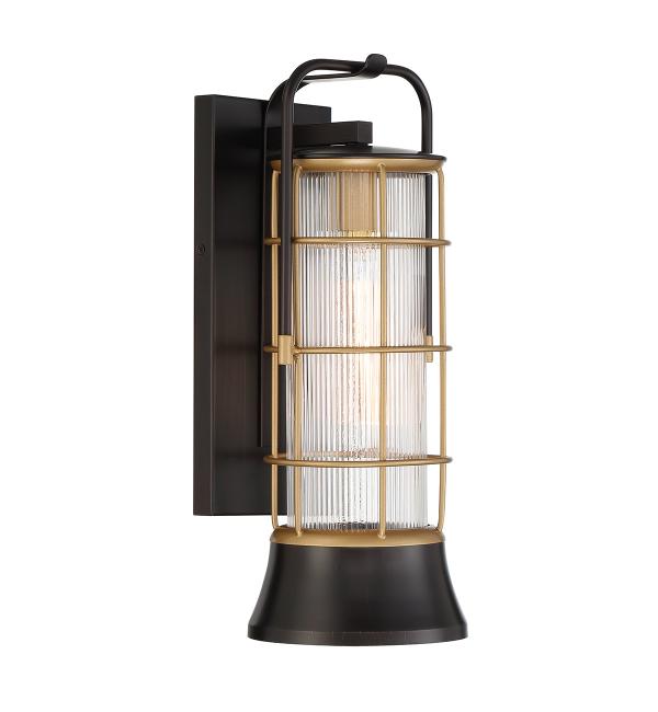 Настенный фонарь Eurofase, Арт. QN-RIVAMAR-M-BLK-GD