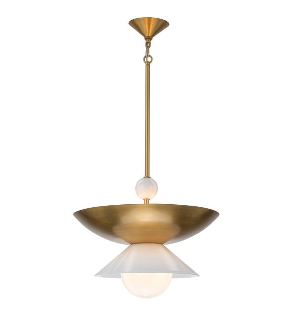 Подвесной светильник Quintiesse, Арт. QN-SAUCER-4P-L-AB-OPAL