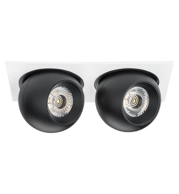 i5267272 Светильник INTERO LED 9W*2 850LM*2 24G БЕЛЫЙ/ЧЕРНЫЙ 3000K (217526+217072+217072)