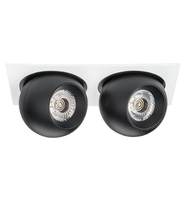 i5267474 Светильник INTERO LED 9W*2 850LM*2 24G БЕЛЫЙ/ЧЕРНЫЙ 4000K (217526+217074+217074)