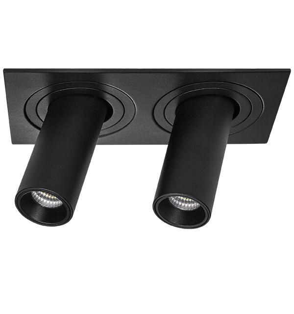 i527274 Светильник INTERO TUBO LED 10W*2 500LM*2 60G ЧЕРНЫЙ 4000K (217527+217274+217274)
