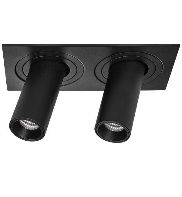 i527274 Светильник INTERO TUBO LED 10W*2 500LM*2 60G ЧЕРНЫЙ 4000K (217527+217274+217274)