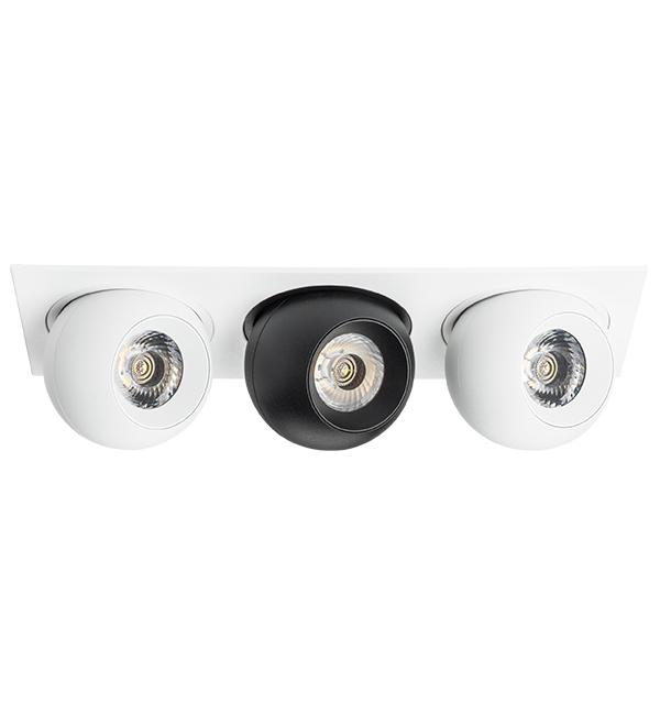 i536627262 Светильник INTERO LED 9W*3 850LM*3 24G БЕЛЫЙ/ЧЕРНЫЙ 3000K (217536+217062+217072+217062)