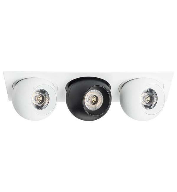 i536647464 Светильник INTERO LED 9W*3 850LM*3 24G БЕЛЫЙ/ЧЕРНЫЙ 4000K (217536+217064+217074+217064)