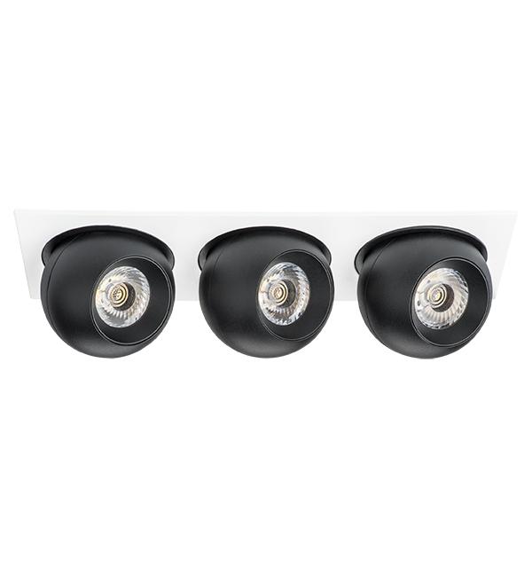 i536727272 Светильник INTERO LED 9W*3 850LM*3 24G БЕЛЫЙ/ЧЕРНЫЙ 3000K (217536+217072+217072+217072)