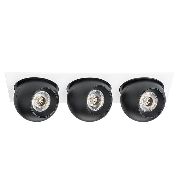 i536727272 Светильник INTERO LED 9W*3 850LM*3 24G БЕЛЫЙ/ЧЕРНЫЙ 3000K (217536+217072+217072+217072)