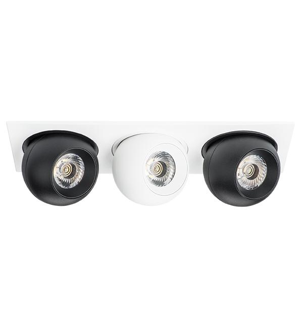 i536746474 Светильник INTERO LED 9W*3 850LM*3 24G БЕЛЫЙ/ЧЕРНЫЙ 4000K (217536+217074+217064+217074)