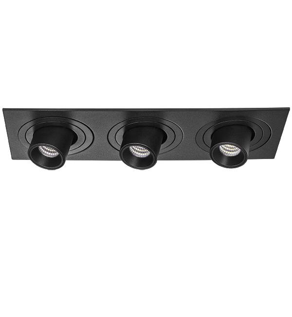 i537172 Светильник INTERO TUBO LED 7W*3 360LM*3 60G ЧЕРНЫЙ 3000K (217537+217172+217172+217172)
