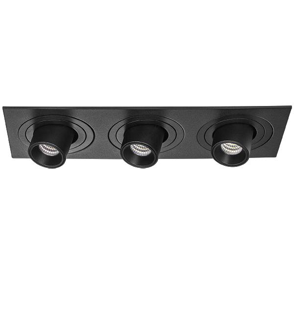 i537174 Светильник INTERO TUBO LED 7W*3 360LM*3 60G ЧЕРНЫЙ 4000K (217537+217174+217174+217174)