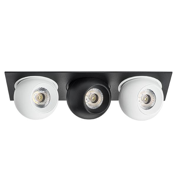 i537627262 Светильник INTERO LED 9W*3 850LM*3 24G ЧЕРНЫЙ/БЕЛЫЙ 3000K (217537+217062+217072+217062)