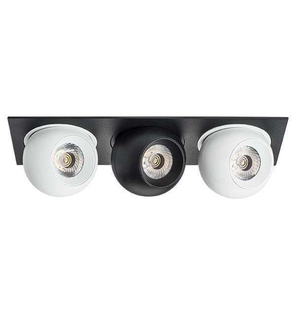 i537647464 Светильник INTERO LED 9W*3 850LM*3 24G ЧЕРНЫЙ/БЕЛЫЙ 4000K (217537+217064+217074+217064)